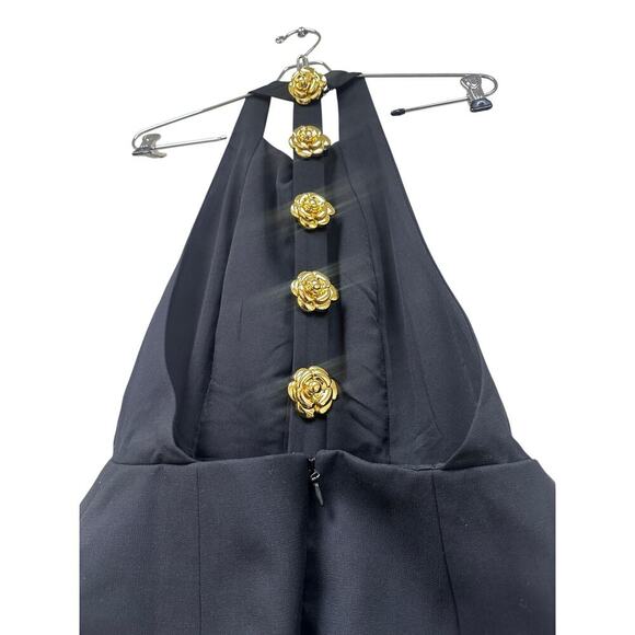 REVOLVE Atoir NWT Black Gold Tiffany Mini Dress Size 2 XS Luxury Birthday Unique - Picture 9 of 15